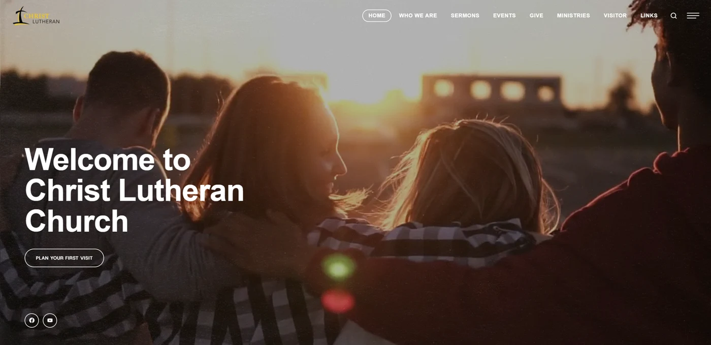 Christ Lutheran Church website, designed by Moreno Web Solutions